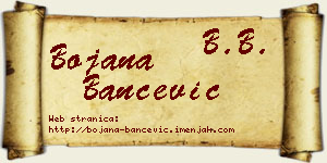 Bojana Bančević vizit kartica